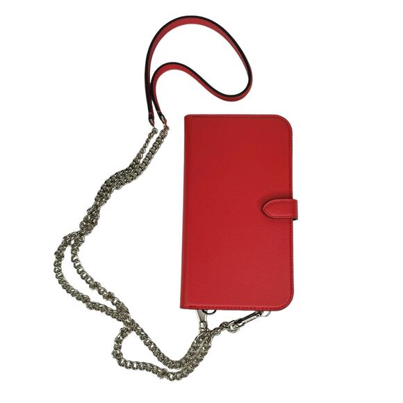 Kate Spade Iphone 12 / 12 PRO Magnetic Wrap Folio Case on a Chain crossbody - Picture 2 of 10